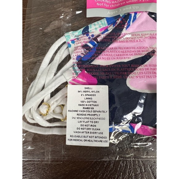 Lilly Pulitzer Kids Reusable Face Masks! One Size, 3 Pack, New! - Picture 4 of 5